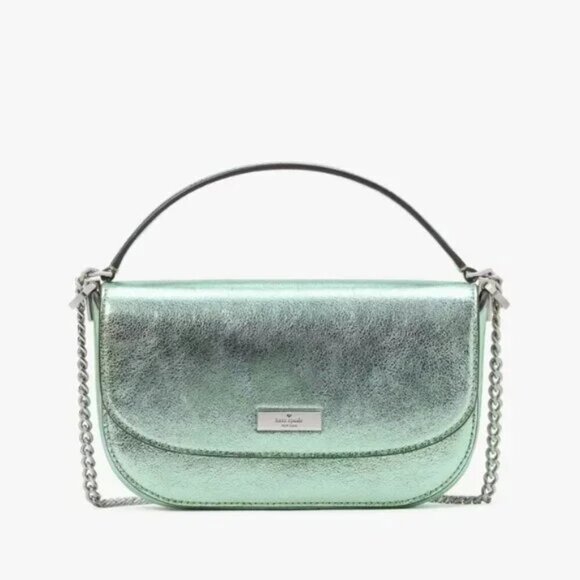 kate spade Handbags - Kate Spade Metallic Seawater Green Crossbody Bag NWT